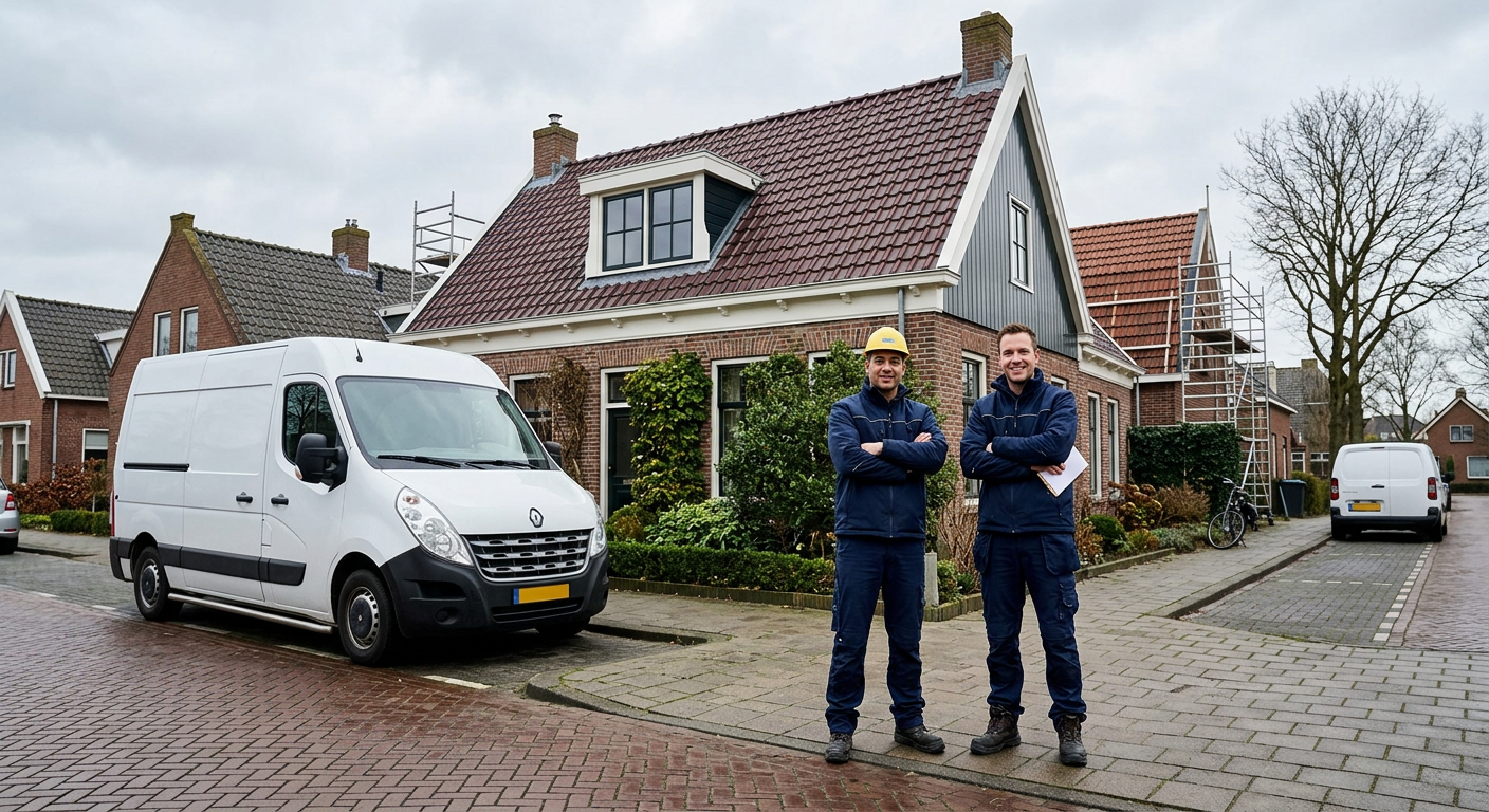 Vakbekwame specialisten van Techniek Groep Twente B.V. voeren dakrenovatie uit